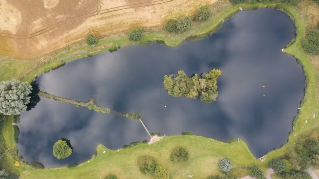 Wormit Trout Fishery from above. Only minutes from Dundee and Tay Bridge