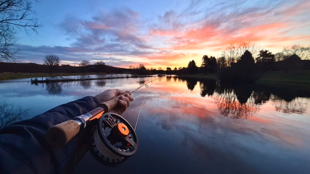 Wormit Trout Fishery Near dundee at sunrise